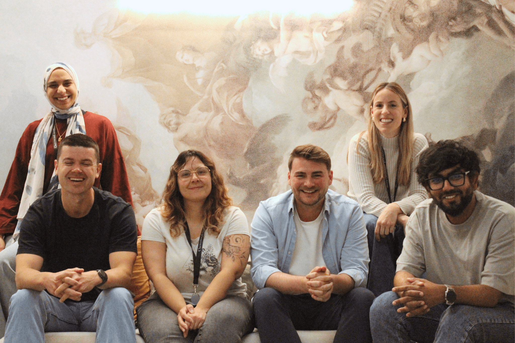 Members of the zolvia. team together at the company workspace